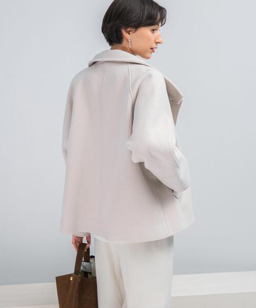 URBAN RESEARCH ROSSO WOMEN（アーバンリサーチ　ロッソ）の「スーパー140シャルム2WAYカラーコート（その他アウター・レディース・チャコールグレー/モカ/ホワイト系その他・FREE）」の13枚目の写真