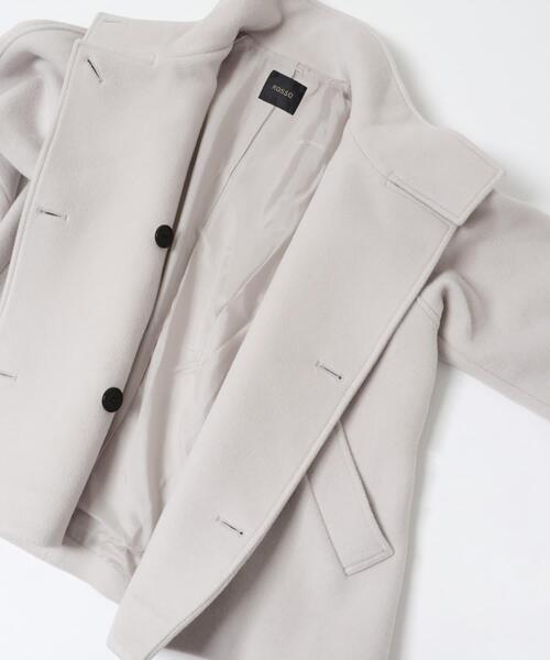 URBAN RESEARCH ROSSO WOMEN（アーバンリサーチ　ロッソ）の「スーパー140シャルム2WAYカラーコート（その他アウター・レディース・チャコールグレー/モカ/ホワイト系その他・FREE）」の19枚目の写真