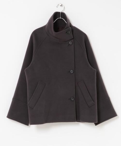 URBAN RESEARCH ROSSO WOMEN（アーバンリサーチ　ロッソ）の「スーパー140シャルム2WAYカラーコート（その他アウター・レディース・チャコールグレー/モカ/ホワイト系その他・FREE）」の6枚目の写真