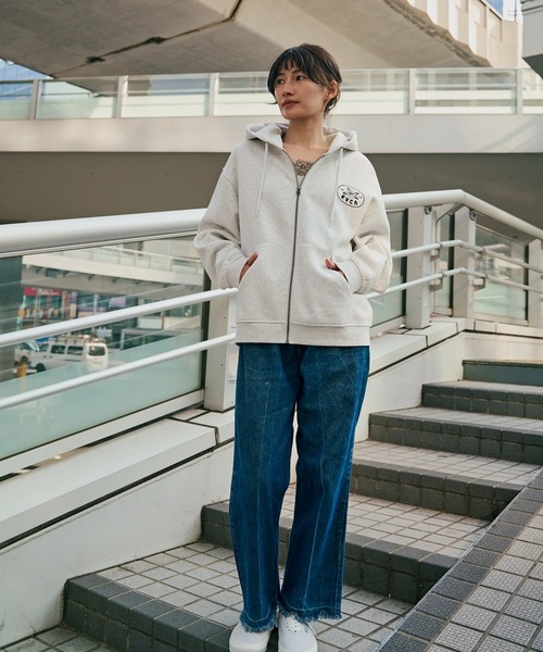 RVCA(ルーカ)の「RVCA レディース COURT ZIP HOODIE パーカー 【2025年秋冬モデル】 @autumn/ルーカジップアップパーカー・フーディー(パーカー・レディース・ブラック/オフホワイト/グレー・SMALL/MEDIUM)」の12枚目の写真