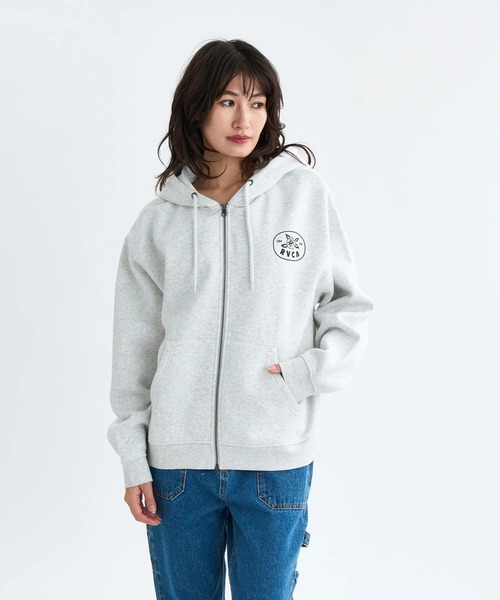 RVCA(ルーカ)の「RVCA レディース COURT ZIP HOODIE パーカー 【2025年秋冬モデル】 @autumn/ルーカジップアップパーカー・フーディー(パーカー・レディース・ブラック/オフホワイト/グレー・SMALL/MEDIUM)」の10枚目の写真