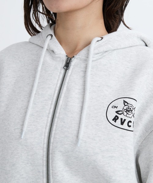RVCA(ルーカ)の「RVCA レディース COURT ZIP HOODIE パーカー 【2025年秋冬モデル】 @autumn/ルーカジップアップパーカー・フーディー(パーカー・レディース・ブラック/オフホワイト/グレー・SMALL/MEDIUM)」の8枚目の写真