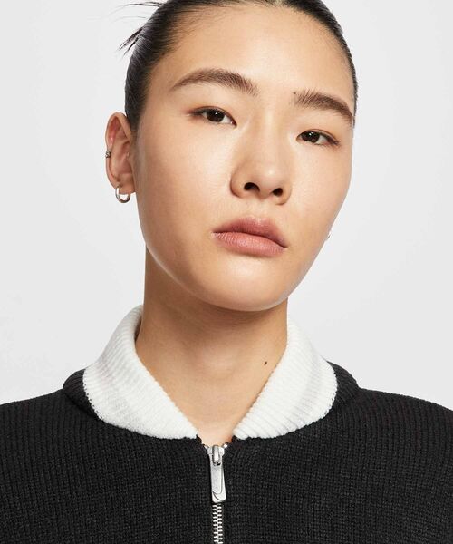 NIKE（ナイキ）の「ナイキ スポーツウェア ウィメンズカーディガン / Nike Sportswear Women's Cardigan HV2495-010 Black（カーディガン/ボレロ・レディース・ブラック・S/M/L/XS/XL）」の14枚目の写真