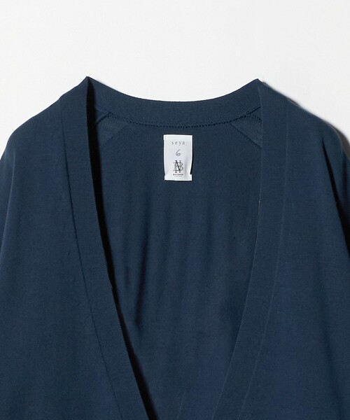 BATONER（バトナー）の「【別注】＜BATONER × seya.× 6＞ハイゲージ Vネック カーディガン（カーディガン/ボレロ・レディース・ブラック/ネイビー/ダークグレー・FREE）」の8枚目の写真