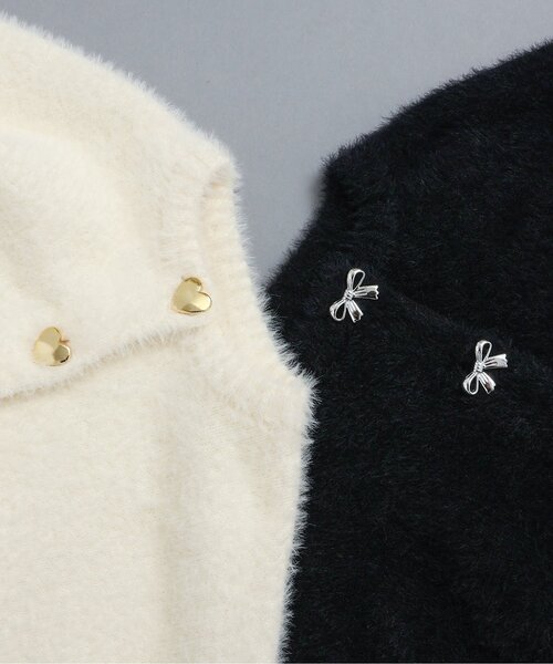 BREEZE（ブリーズ）の「【ジュニア対応】シャギーニットカーディガン（カーディガン/ボレロ・キッズ・オフホワイト/ブラック・90/100/120/140）」の9枚目の写真