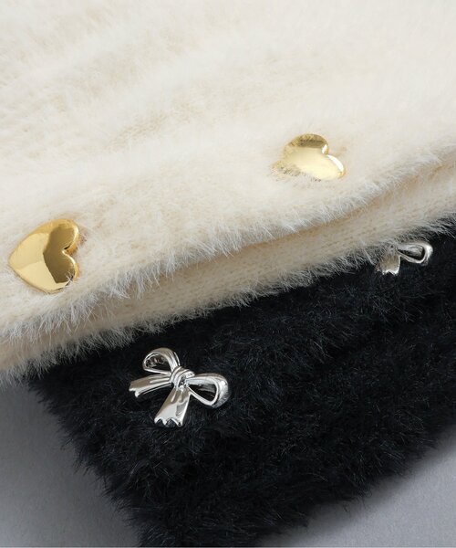 BREEZE（ブリーズ）の「【ジュニア対応】シャギーニットカーディガン（カーディガン/ボレロ・キッズ・オフホワイト/ブラック・90/100/120/140）」の10枚目の写真