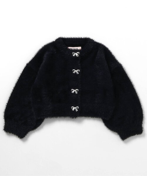 BREEZE（ブリーズ）の「【ジュニア対応】シャギーニットカーディガン（カーディガン/ボレロ・キッズ・オフホワイト/ブラック・90/100/120/140）」の12枚目の写真