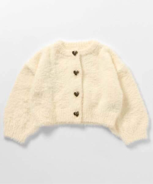 BREEZE（ブリーズ）の「【ジュニア対応】シャギーニットカーディガン（カーディガン/ボレロ・キッズ・オフホワイト/ブラック・90/100/120/140）」の13枚目の写真