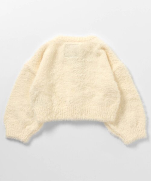 BREEZE（ブリーズ）の「【ジュニア対応】シャギーニットカーディガン（カーディガン/ボレロ・キッズ・オフホワイト/ブラック・90/100/120/140）」の14枚目の写真