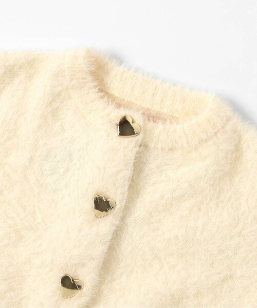 BREEZE（ブリーズ）の「【ジュニア対応】シャギーニットカーディガン（カーディガン/ボレロ・キッズ・オフホワイト/ブラック・90/100/120/140）」の16枚目の写真