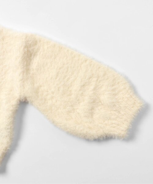 BREEZE（ブリーズ）の「【ジュニア対応】シャギーニットカーディガン（カーディガン/ボレロ・キッズ・オフホワイト/ブラック・90/100/120/140）」の19枚目の写真