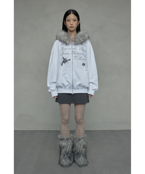 A'GEM/9 × .kom 『NIIER NOR/ニアノア』 KILL SHOT FUR HOOD ZIP-UP