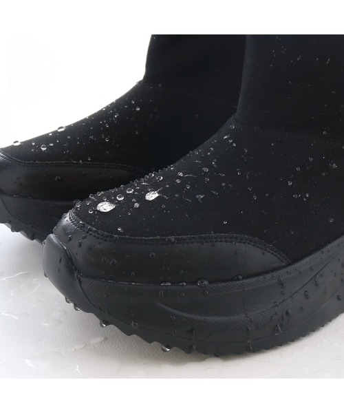 あしながおじさん（アシナガオジサン）の「撥水│厚底ファーブーツ　4810009（ブーツ・レディース・ブラック・22.5cm/23cm/23.5cm/24cm/24.5cm）」の7枚目の写真