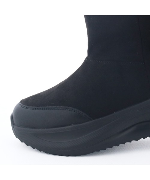 あしながおじさん（アシナガオジサン）の「撥水│厚底ファーブーツ　4810009（ブーツ・レディース・ブラック・22.5cm/23cm/23.5cm/24cm/24.5cm）」の8枚目の写真