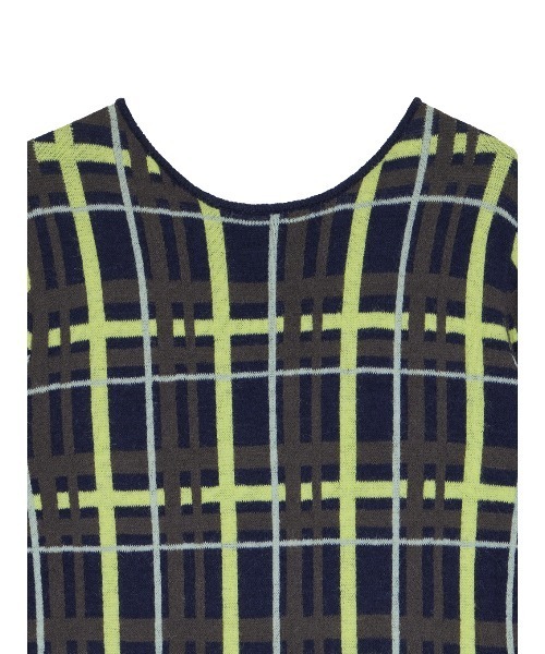 2WAY HANDWRITING CHECK KNIT DRESS（ワンピース）｜Ameri（アメリ）の