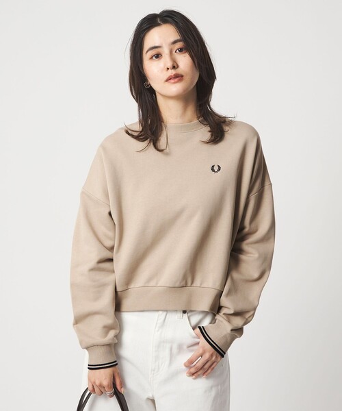 セール】＜FRED PERRY＞クルーネック ショート スウェット プル