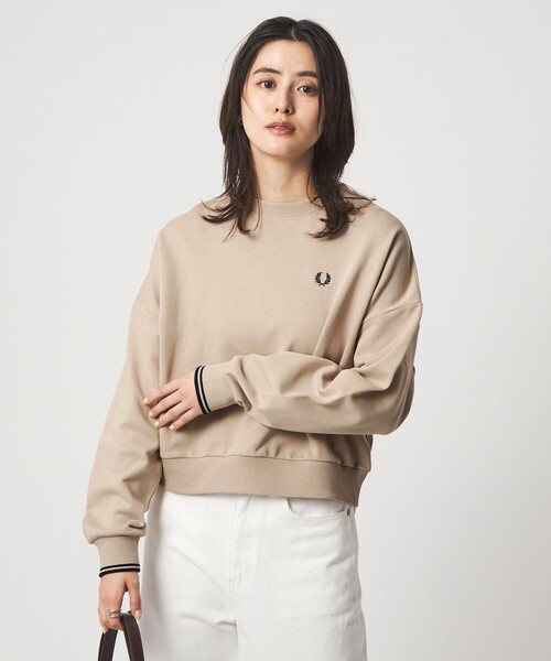 セール】＜FRED PERRY＞クルーネック ショート スウェット プル