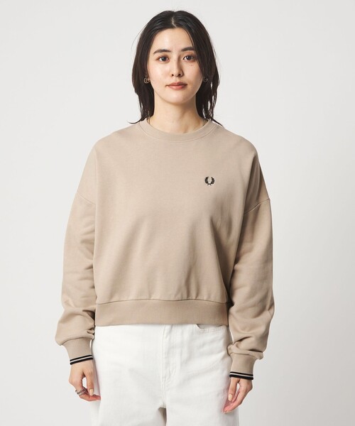 セール】＜FRED PERRY＞クルーネック ショート スウェット プル