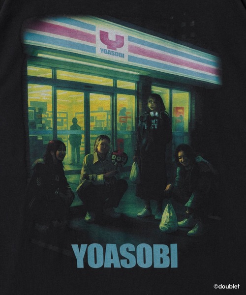 YOASOBI × doublet（ヨアソビ × ダブレット）の「NIGHT OUT T-SHIRT  CONBINI（Tシャツ/カットソー・レディース・ブラック・L/M/S/XS/XL）」の4枚目の写真