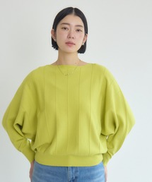 ストライプドルマンニット