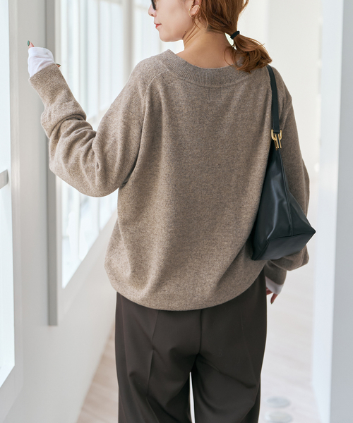 スピック＆スパン カシミヤ混Vネックプルオーバー セール】《WEB限定カラー有り》カシミヤ混Vネックプルオーバー（ニット