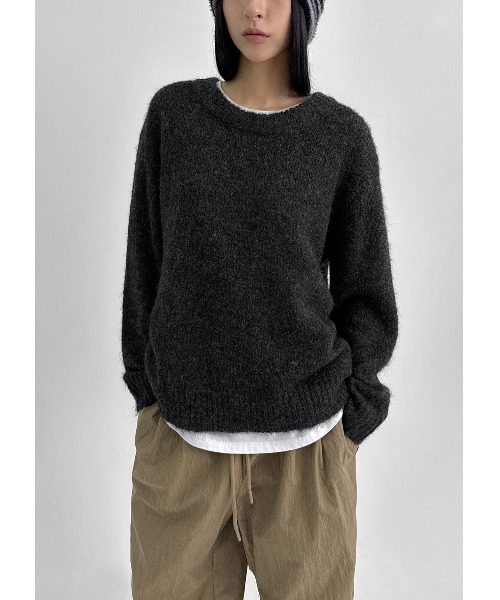セール】[MADE] ロハレンルーズフィットラウンドネックニット（ニット