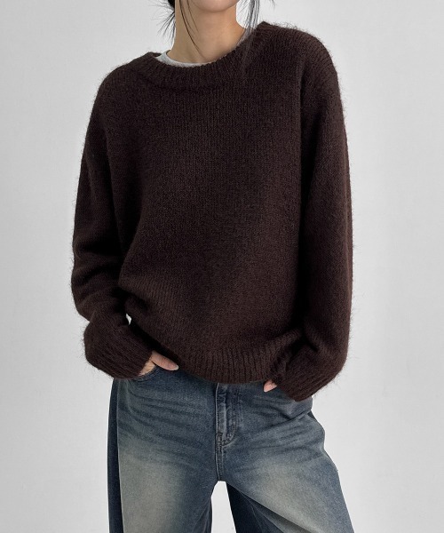 セール】[MADE] ロハレンルーズフィットラウンドネックニット（ニット