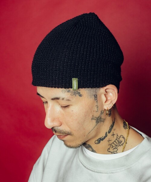 Subciety(サブサエティ)の「Essential single beanie(ニットキャップ/ビーニー・メンズ・グレー/ブラック/オレンジ/グリーン・FREE)」の11枚目の写真