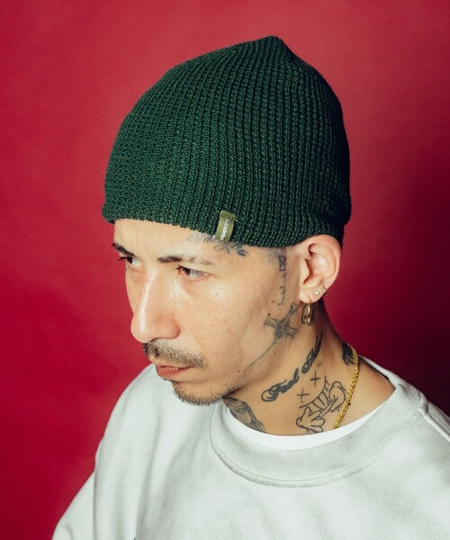 Subciety(サブサエティ)の「Essential single beanie(ニットキャップ/ビーニー・メンズ・グレー/ブラック/オレンジ/グリーン・FREE)」の13枚目の写真