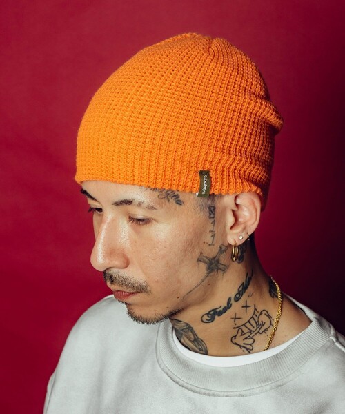 Subciety(サブサエティ)の「Essential single beanie(ニットキャップ/ビーニー・メンズ・グレー/ブラック/オレンジ/グリーン・FREE)」の14枚目の写真