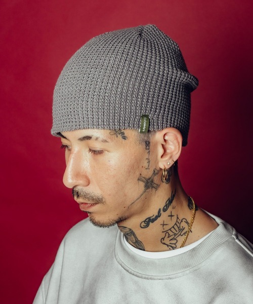 Subciety（サブサエティ）の「Essential single beanie（ニットキャップ/ビーニー・メンズ・グレー/ブラック/オレンジ/グリーン・FREE）」の2枚目の写真