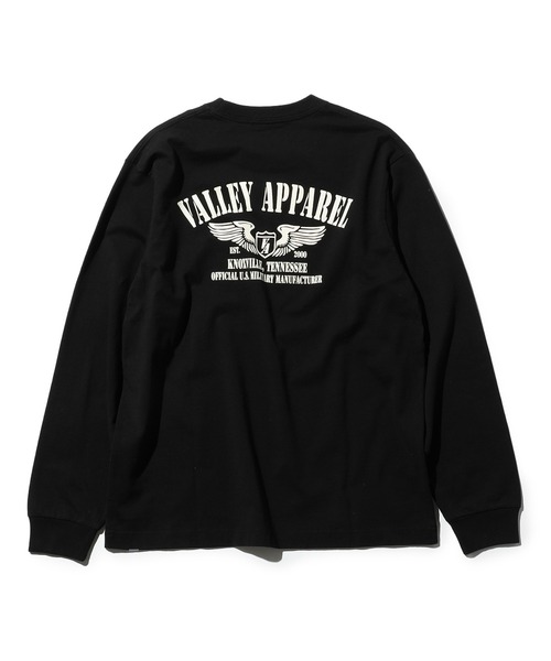 Valley Apparel(バレーアパレル)の「ウィングマークプリントTシャツ 長袖(Tシャツ/カットソー・メンズ・ホワイト/ブラック・MEDIUM/X-LARGE/LARGE)」の2枚目の写真