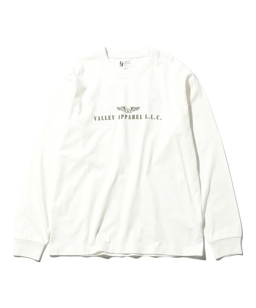 Valley Apparel(バレーアパレル)の「ウィングマークプリントTシャツ 長袖(Tシャツ/カットソー・メンズ・ホワイト/ブラック・MEDIUM/X-LARGE/LARGE)」の6枚目の写真