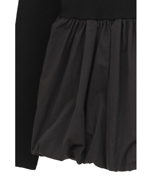 CLANE(クラネ)の「【CLANE/クラネ】DOCKING POWERSHOULDER KNIT TOPS/ドッキングパワーショルダーニットトップス(ニット/セーター・レディース・ブラック/アイボリー・1)」の6枚目の写真