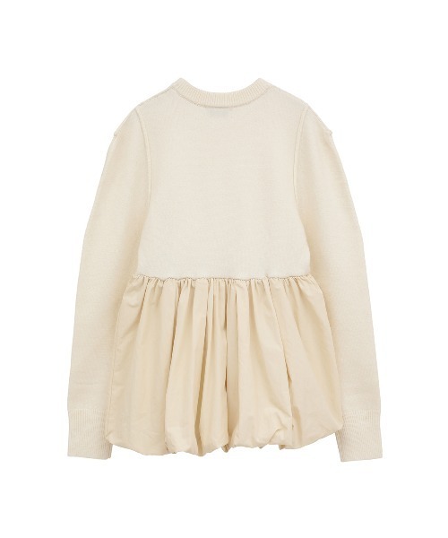 CLANE(クラネ)の「【CLANE/クラネ】DOCKING POWERSHOULDER KNIT TOPS/ドッキングパワーショルダーニットトップス(ニット/セーター・レディース・ブラック/アイボリー・1)」の8枚目の写真