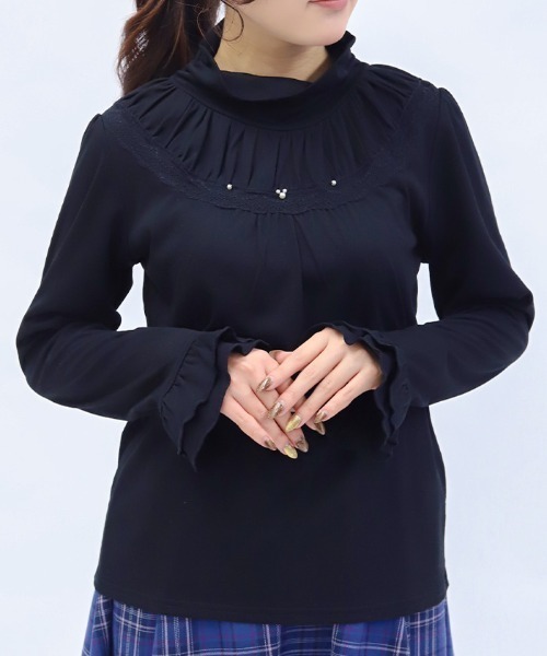 axes femme(アクシーズファム)の「HOTfemmeタートル(Tシャツ/カットソー・レディース・ピンク/ブラウン/ブラック/キナリ・FREE)」の3枚目の写真