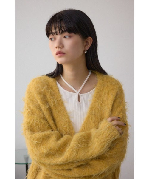 AZUL by moussy（アズールバイマウジー）の「シャギー起毛ニットカーディガン（カーディガン/ボレロ・レディース・グレー/ブラウン/ライトグレー/イエロー・FREE）」の19枚目の写真