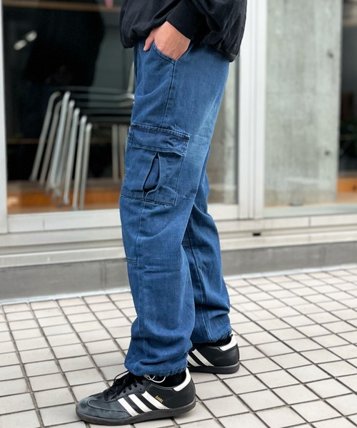 yield(イールド)の「【yield select】カーゴイージーパンツ N25AW2(デニムパンツ・メンズ・インディゴブルー/ブラック・L/XL/M)」の9枚目の写真