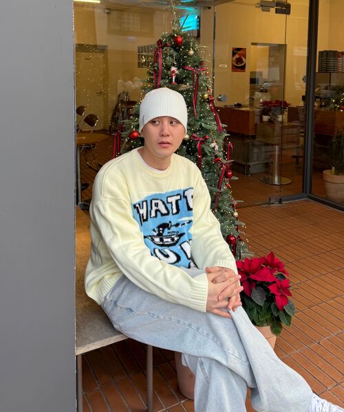 FLAREUP(フレアアップ)の「2.FLARE Knit Beanie - Off White (FL-716)(ニットキャップ/ビーニー・レディース・Off White・FREE)」の10枚目の写真