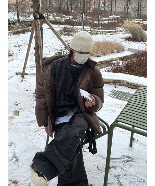 FLAREUP(フレアアップ)の「2.FLARE Knit Beanie - Off White (FL-716)(ニットキャップ/ビーニー・レディース・Off White・FREE)」の5枚目の写真