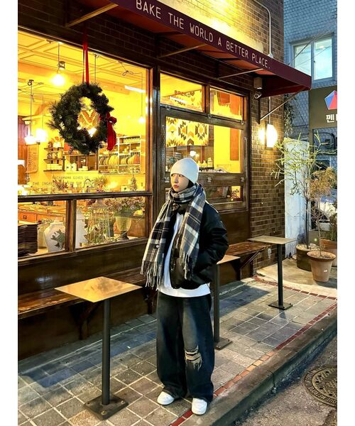 FLAREUP(フレアアップ)の「2.FLARE Knit Beanie - Off White (FL-716)(ニットキャップ/ビーニー・レディース・Off White・FREE)」の6枚目の写真