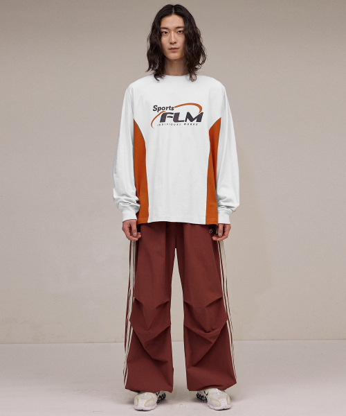 F.ILLUMINATE(フィルミネイト)の「ナイロンツーピンタックテーピングパンツ-ワイン(スウェットパンツ・レディース・その他・X-SMALL/SMALL/MEDIUM/LARGE)」の4枚目の写真