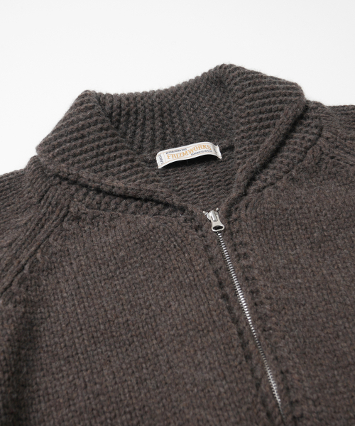 FRIZMWORKS(フリズムワークス)の「HEAVY COWICHAN ZIP UP CARDIGAN _ SEPHIA(カーディガン/ボレロ・メンズ・その他・SMALL/MEDIUM/LARGE/X-LARGE)」の4枚目の写真