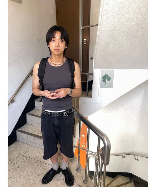 MUSINSA STANDARD（ムシンサスタンダード）の「エッセンシャルタンクトップ [ダークグレー]（Tシャツ/カットソー・メンズ・その他・SMALL/XX-LARGE/MEDIUM/X-LARGE/XXX-LARGE/LARGE）」の14枚目の写真