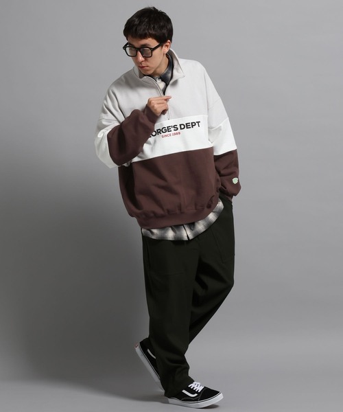 GEORGE'S（ジョージズ）の「裏毛ハーフZIPプルオーバー（スウェット・メンズ・ブルー系その他/グレー系その他・MEDIUM/LARGE）」の7枚目の写真