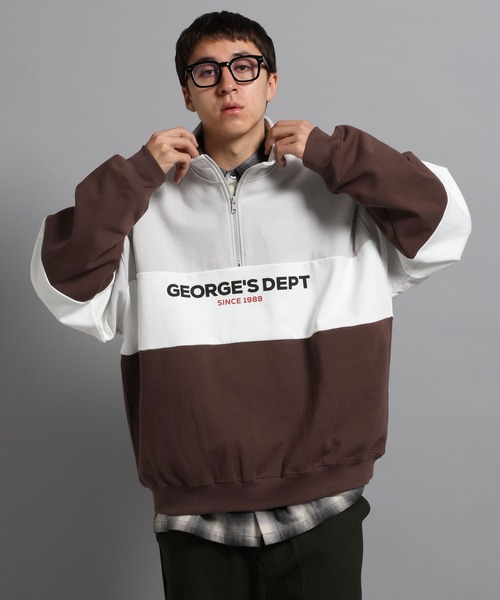 GEORGE'S（ジョージズ）の「裏毛ハーフZIPプルオーバー（スウェット・メンズ・ブルー系その他/グレー系その他・MEDIUM/LARGE）」の9枚目の写真