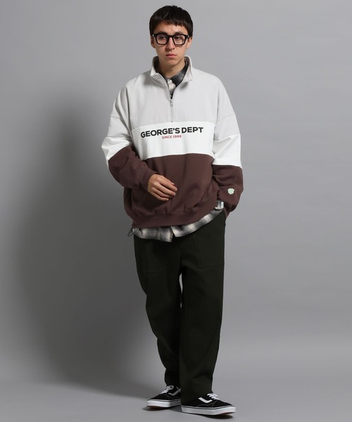 GEORGE'S（ジョージズ）の「裏毛ハーフZIPプルオーバー（スウェット・メンズ・ブルー系その他/グレー系その他・MEDIUM/LARGE）」の4枚目の写真