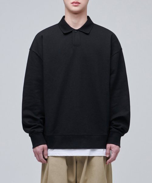 MUSINSA STANDARD（ムシンサスタンダード）の「特大カラースウェットシャツ[ブラック]（スウェット・メンズ・その他・SMALL/MEDIUM/X-LARGE/XX-LARGE）」の3枚目の写真