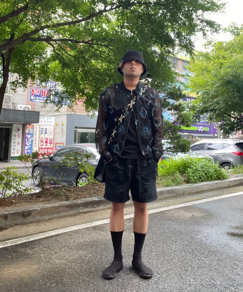 MUSINSA STANDARD（ムシンサスタンダード）の「ナイロンドローストリングトラックショーツ[ブラック]（その他パンツ・メンズ・その他・26/28）」の8枚目の写真