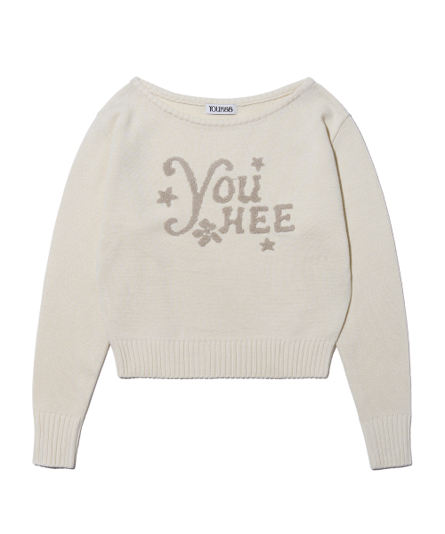 YOUHEE（ユヒ）の「YOUHEE OFF-SHOULDER KNIT IVORY（ニット/セーター・レディース・その他・FREE）」の3枚目の写真